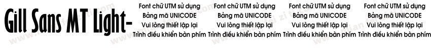 Gill Sans MT Light字体转换